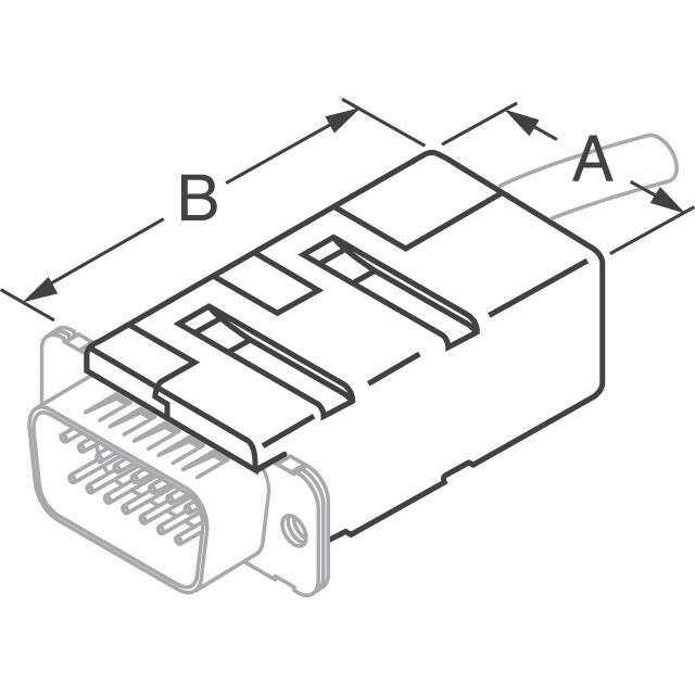 745553-1 TE Connectivity AMP Connectors  Carcasas traseras para conectores D-Sub en forma de D